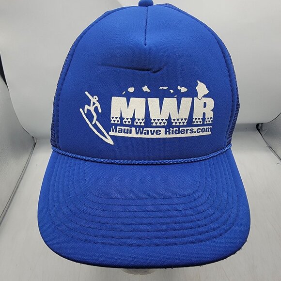 Maui Wave Riders Blue Snapback Trucker Hat Otto Collection Outdoors Casual - Picture 1 of 9